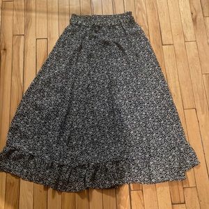 SOLD Handmade Black Floral Skirt